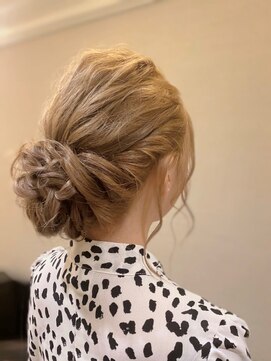 セットサロンフレア ヘアセット/ボブルフ/ショコラベージュ/カール/ベビーバング