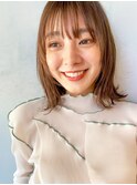 【unami】外ハネ柔らかいボブ×チョコレートブラウン 澤田杏奈