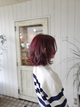 ヘアスペース リズム グリーン(Hair space Rizm green) ボブウルフ×ディープルビー 30代40代50代60代