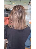 ラフ 難波店(LAFF)&nbsp;#黒髪#ボブルフ#ネビージュ#小顔#ワンレン