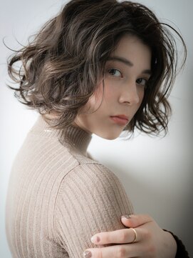 カバーヘア ブリス 大宮西口(COVER HAIR bliss) ふわふわショートくせ毛風マニッシュボブ203y大宮30代40代50代!