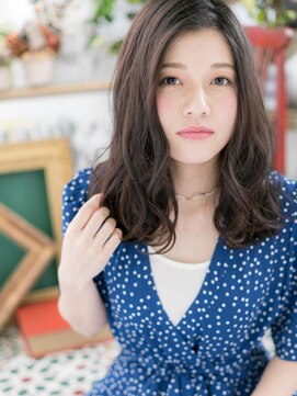 カバーヘア ブリス 上尾西口店(COVER HAIR bliss) くせ毛風アシンメトリー黒髪小顔こなれヘアc5上尾20代30代40代