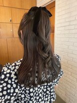 クラップス 綱島店(CLAPS) アッシュグレージュ/韓国風/リボンアレンジ/ハーフアップ