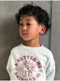 プードルパーマ キッズパーマ ツーブロック 束感 強めパーマ