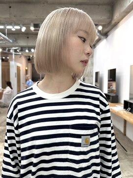 カシェル(cashel kishaba) 【ボブ】ホワイトベージュ