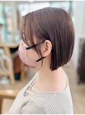 小顔タッセルボブ×美髪[ぱつっとボブ/縮毛矯正/横浜韓国]