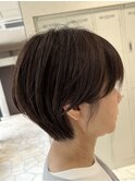 くびれショート/脱白髪染めカラー/マッシュショート/アッシュ