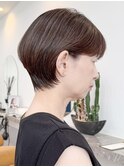 40代50代60代くびれショート脱白髪染めラベンダーグレージュ