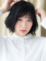 カバーヘア ブリス 北浦和(COVER HAIR bliss)&nbsp;チャコールグレーウェットヘアAラインボブ310W北浦和20代30代