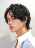fifthゆるめシャドウパーマ前上がりセンターパートウルフカット