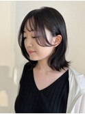 【髪質改善】顔まわりカット　小顔カット　外ハネミディアム