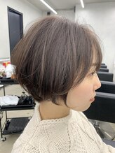 落ち着きと柔らかさを両立させたミルクティーブラウン×ショートで大人可愛く＊《武庫之荘/ショート》