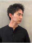 スパイキーショート/黒髪/刈り上げないショート
