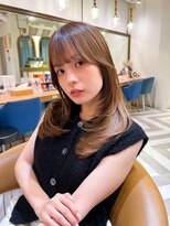 ロンドアベニール 北千住(Lond avenir)&nbsp;ミルクティーベージュ/レイヤーボブ韓国巻き顔周りカット/北千住