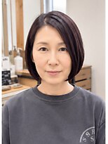 ヘアアトリエ ナイン 岡部店(hair atelier nine)&nbsp;ダークパープル/ナチュラルショート/夏のヘアアレンジ/福島市