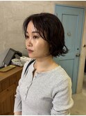 大人ボブパーマ