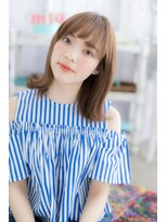 ヘアアンドビューティー ミック(Hair & Beauty miq)&nbsp;シースルーバング☆外ハネガーリーミディ