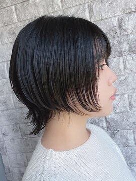 リアイス(Re:ICE) ミニウルフ/くすみブルー/流れるレイヤー/インナーハイライト