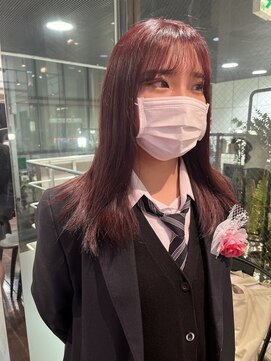 ヘアーアンドメイク ビス(HAIR&MAKE bis) ブリーチ1回でできるレッドブラウン♪【多田　華歌】