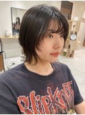 ショート×フェイスレイヤー/透明感グレージュ