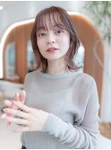 20代30代大人かわいい前髪/ザクザクレイヤー/こっくりカラー