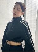 黒髪でもアレンジで可愛く
