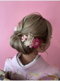 和装お団子ヘアアレンジ 成人式/卒業式/着付け/振袖#3