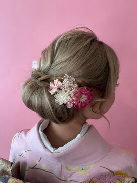 ウィスプ 赤羽店(wisp) 和装お団子ヘアアレンジ 成人式/卒業式/着付け/振袖#3