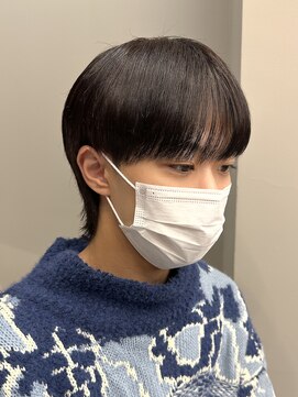 エルマーク 京橋(L-MARK) シースルーマッシュナチュラルマッシュメンズ韓国ツーブロック