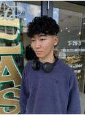 MEN'SHAIRウルフカルマパーマメンズショートイージーパーマ
