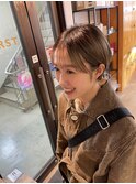 大人ショートボブ丸みショートカットマッシュショート前髪あり