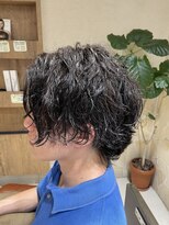 ヘアリゾートエーアイ 新宿西口店(hair resort Ai)&nbsp;メンズ/アッシュブラック/マッシュパーマ/波巻スパイラルパーマ