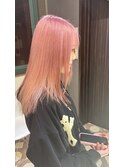 ピンク　ブリーチ有り　ロング　ケアブリーチ