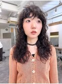 【hard perm】ウェーブパーマ_前髪パーマ_地毛風カラー