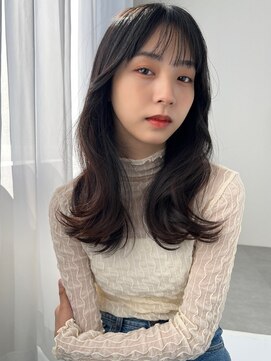 ソヨン 岡山店(SOYON) ミストバング×ゆる巻きロング