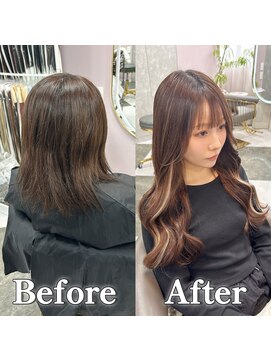 ガルボヘアー 心斎橋店(garbohair) 心斎橋プルシールエクステプルエクステビフォーアフター