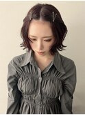 都島/切りっぱなしボブ/ミニボブ/暖色カラー/韓国