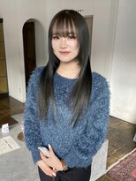 ヘアーアイスカルテット(HAIR ICI QUARTET) 大人上品ロングレイヤー×オリーブグレージュ透明感カラー