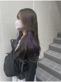 ダブルカラー/黒髪/ボブルフ/ネビージュ/原宿/インナーカラー