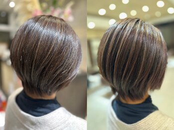 スガミ(SUGAMI)の写真/脱・白髪染め。ハイライトで白髪を「ぼかして活かす」育てるカラー。伸びても気にならない自然な透明感