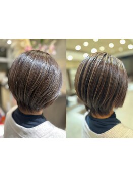 脱・白髪染め。ハイライトで白髪を「ぼかして活かす」育てるカラー。伸びても気にならない自然な透明感