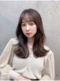 韓国風ヘア/韓国風くびれヘア/髪質改善/透明感カラー