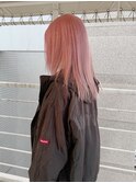 ピンクベージュピンクブリーチありダブルカラー
