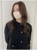 レイヤーカット×グレージュ
