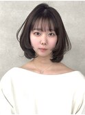 ミルクティーブロンド/ダークブルー/デジタルパーマ/町田