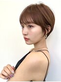 髪質改善カラーの丸みショートボブ＊