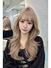 【ブリーチダブルカラー】+顔回りレイヤーカット+トリートメント￥28000→