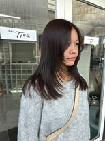 ティナ(Tina)&nbsp;韓国風レイヤーカット×艶ブラウン