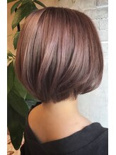 ノアズアーク(NOAH'S ARK) 明るい白髪染めでキュートなピンクアッシュ♪