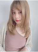 ハイトーン/ミルクティーカラー/ロング/20代30代